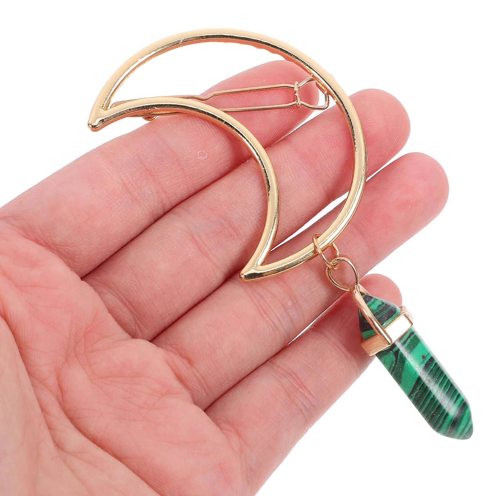

Alloy Moon Shaped Hexagonal Pendant Hair Accessories Hairpins Clips For Women With Elegant Design Party Banquet Wedding