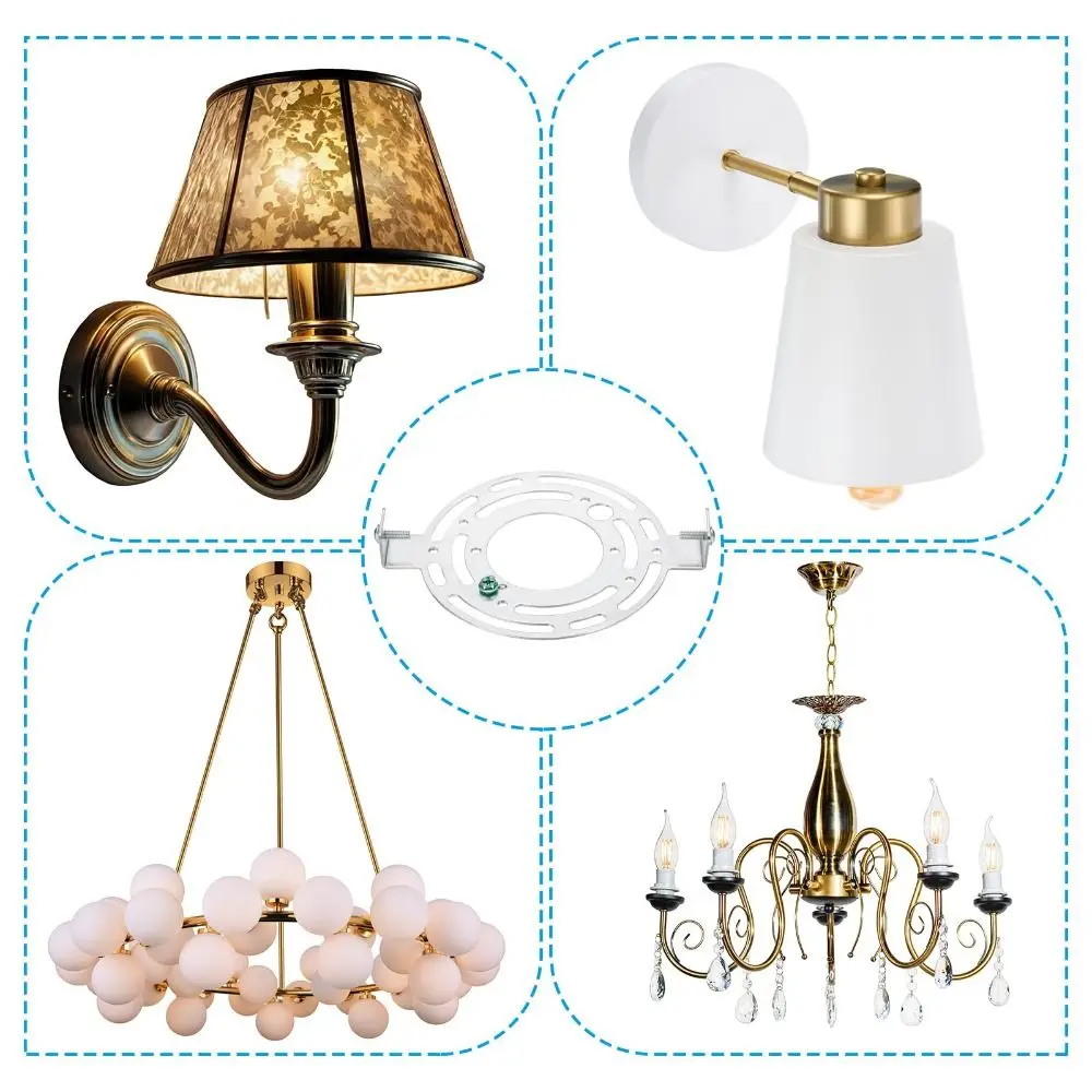 115 Mm Light Fixture Mounting Bracket Round Shape 4.5 Inch Light Crossbar with Screw Durable Ceiling Plate Ceiling Lighting