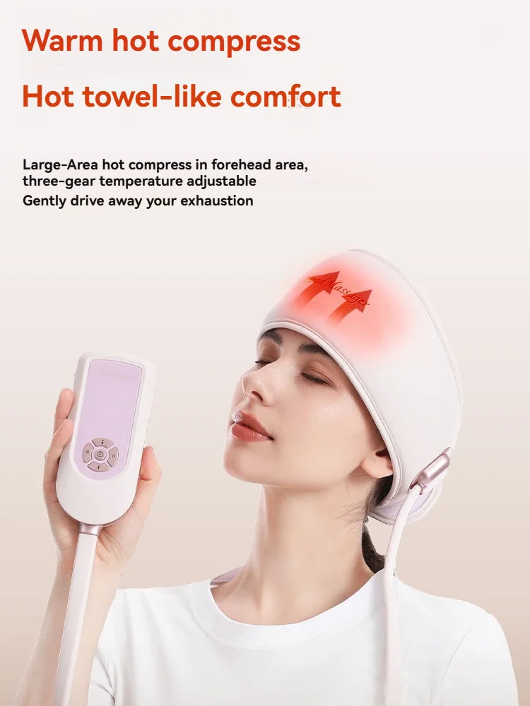 

Массажер для головы с подушкой безопасности Массаж глаз Массаж воздушного давления и горячий компресс для глаз Помощь вам расслабление и улучшение сна Bluetooth Музыка