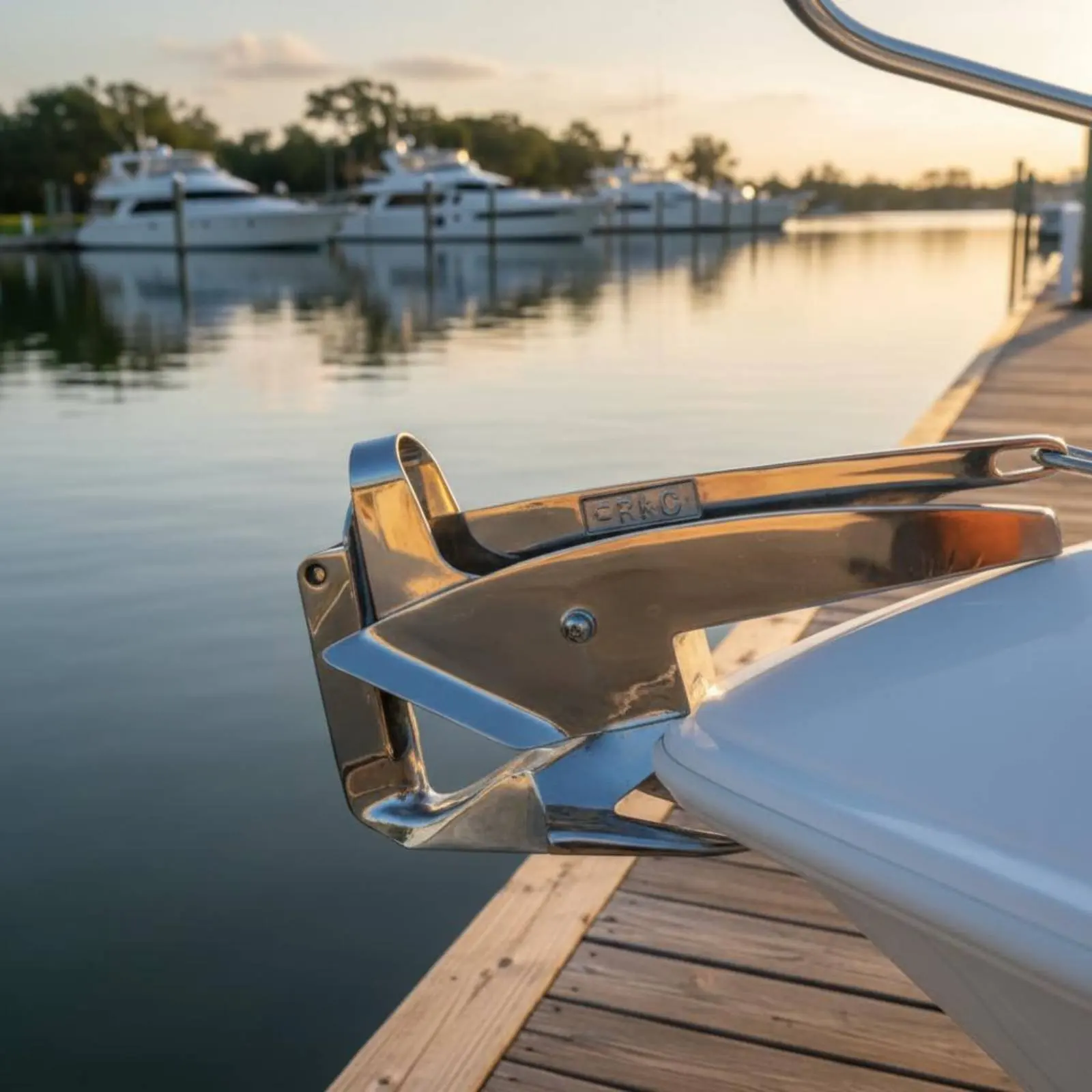 Automatic-Launching Bow Anchor Wheel Rust Resistant Stainless Steel Anchor Wheel Sturdy Duty Polished Finish