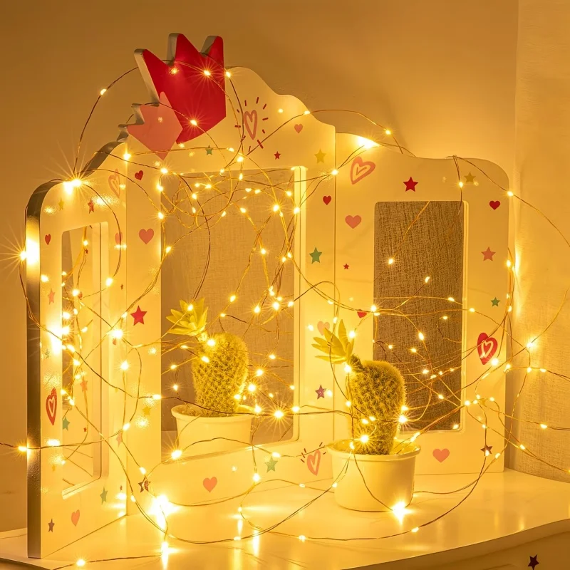 USB LED Fairy String Light 4 Colors Optional Remote Control 8 Modes Dimmable Copper Wire Light for Christmas Wedding Party Decor