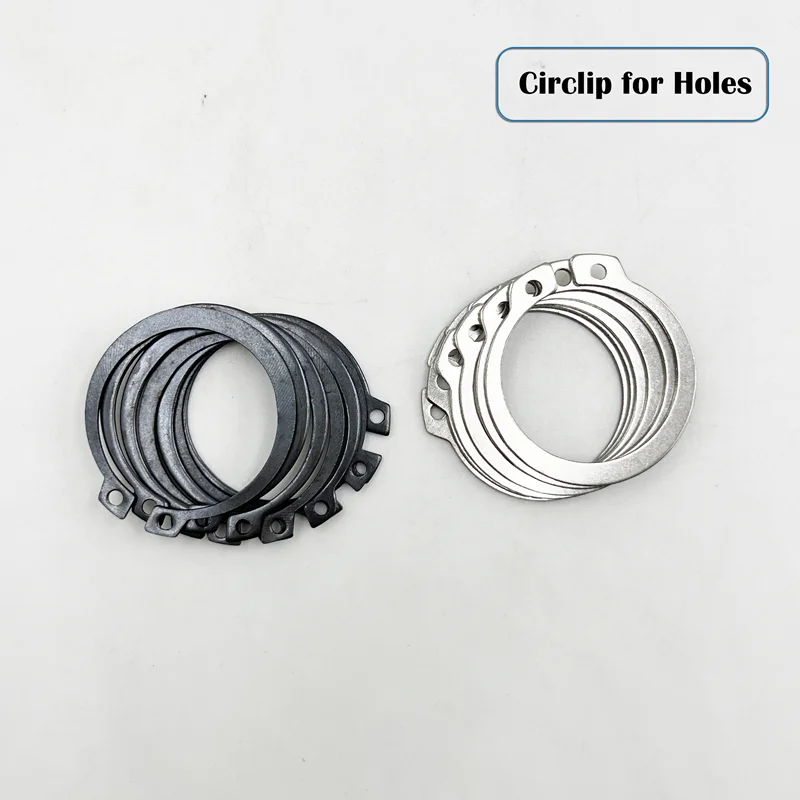 E Clip Washer Circlip for Hole 304 Stainless Steel 65 Manganese Steel Inner Circlip C Type External Retaining Clip For Shaft Set