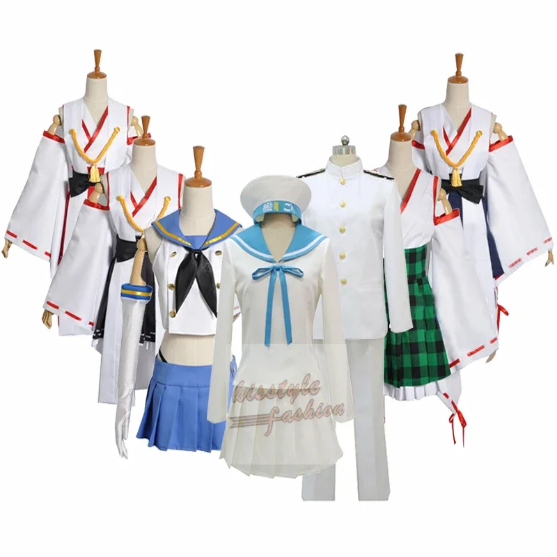 Kantai Collection KanColle Akagi Kaga Admiral Kantai Hibiki Female and Male Characters Cosplay Costume,Customized Accepted