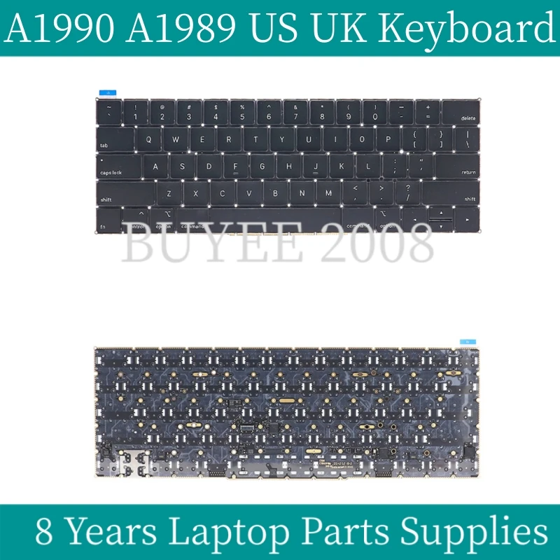 

Orginal New A1990 A1989 US UK Keyboard For Macbook Pro A1989 A1990 Keyboard With Backlit 2018 Year Replacement