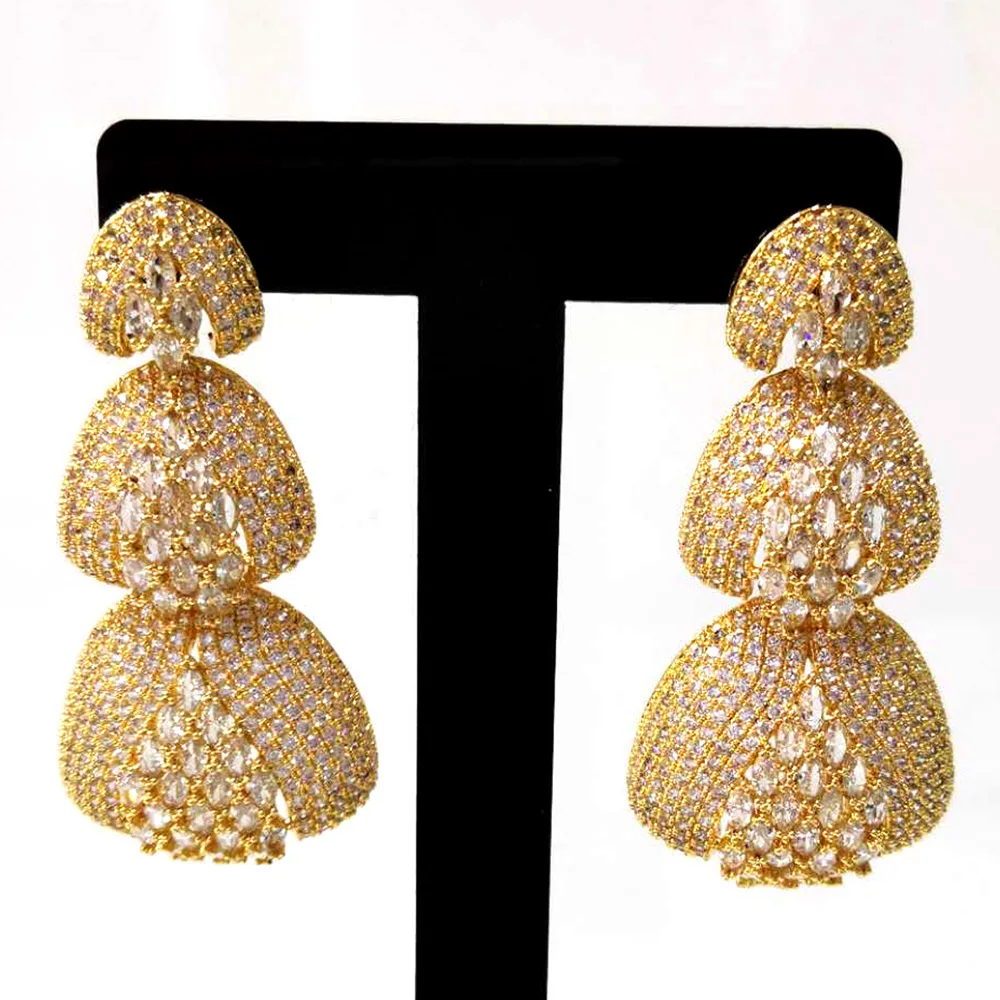 

Missvikki Luxury Gorgeous Shiny Pendant Earrings For Women Wedding Cubic Zircon Crystal CZ Dubai Bridal Earring Fashion Jewelry