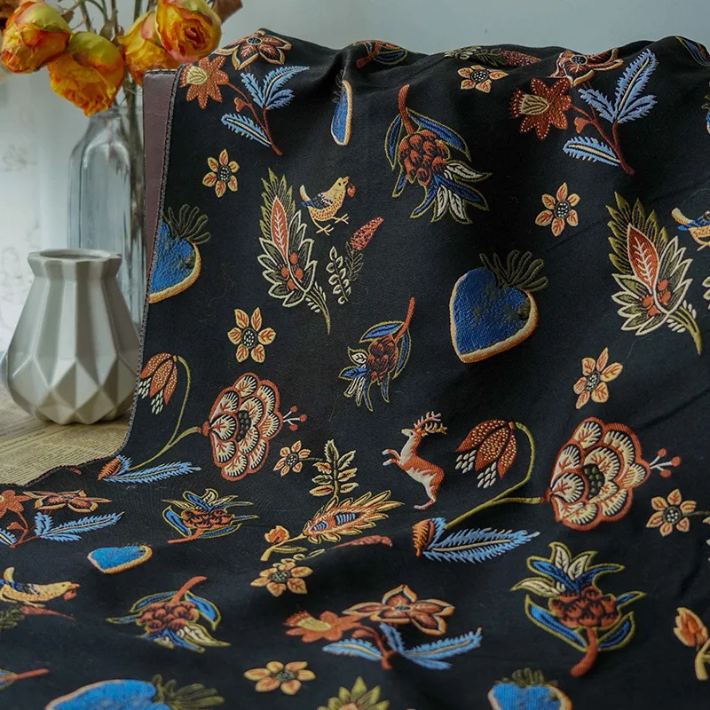 

Spring Autumn Spring Jacquard Decorative Fabric for Dress Coat Womens Clothing Design Cloth Diy By The Meter Sewing Material