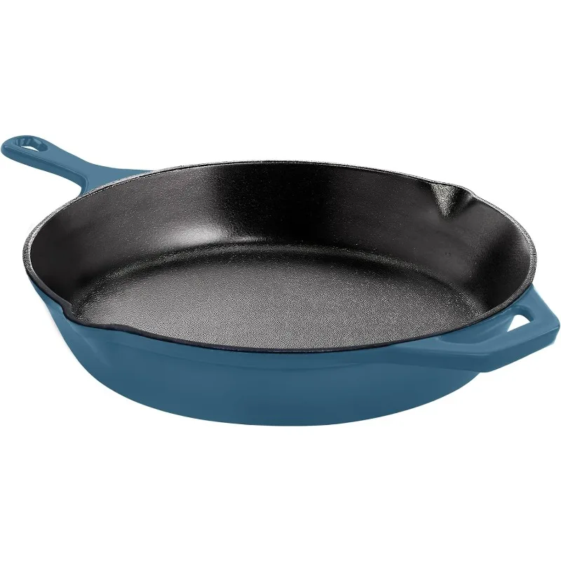 Saute Fry Pan - Chefs Pan, Pre-Seasoned Cast Iron Skillet - Frying Pan 12 Inch - Safe Grill Cookware for indoor & Outdoor Use