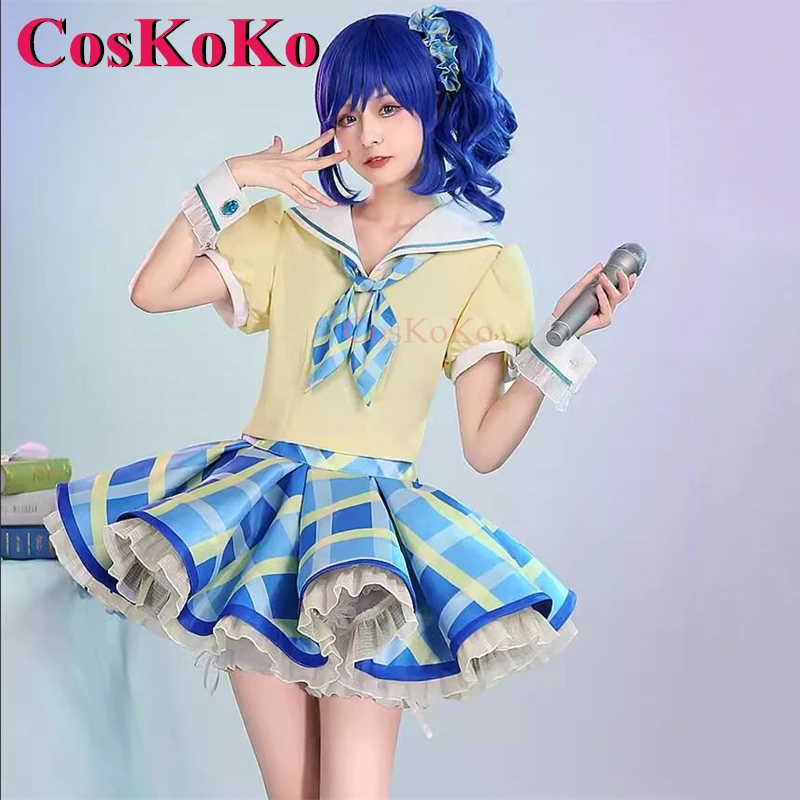 CosKoKo Kiriya Aoi Cosplay Game Aikatsu! Costume Gorgrous Elegant Sweet idol Dress Full Set Halloween Party Role Play Clothing