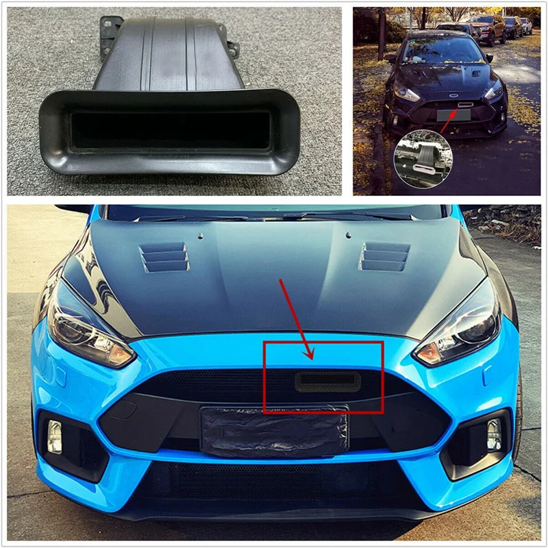 Tuyère d'admission d'air noire, pour Ford Focus RS ST Hatchback 4D Sedan 5D MK3 MK3.5 Modification de voiture 2012-2018