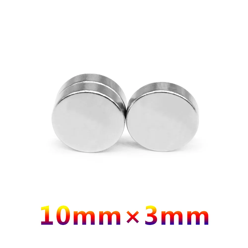 10-300 Uds. Imanes redondos de 10x3mm 10x3mm magnéticos fuertes y potentes para nevera, bricolaje, construcción, científico, artesanía, educación