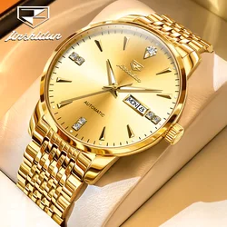 JSDUN High Quality Waterproof Men's Wrist Watches New Original Casual Men Automatic Mechanical Watch Fashion Simple Watch Men