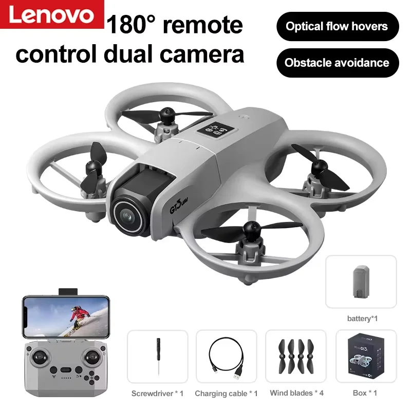 Lenovo Gt3 Max Drone 8k HD Luchtfotografie Groot scherm Optische stroompositionering Borstelloze intelligente obstakelvermijding UAV