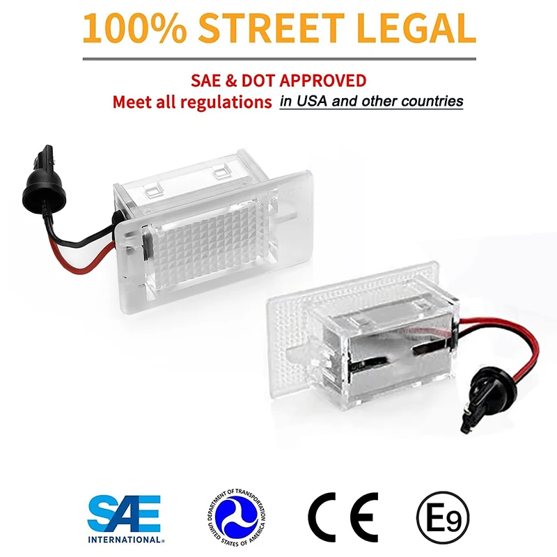 1Pcs LED 자동차 도어 트렁크 조명 포드 포커스 Mondeo Galaxy Transit Ecosport Fiesta C-Max Fosion S-Max 용 수하물 발 밑 공간 램프 썸네일 2