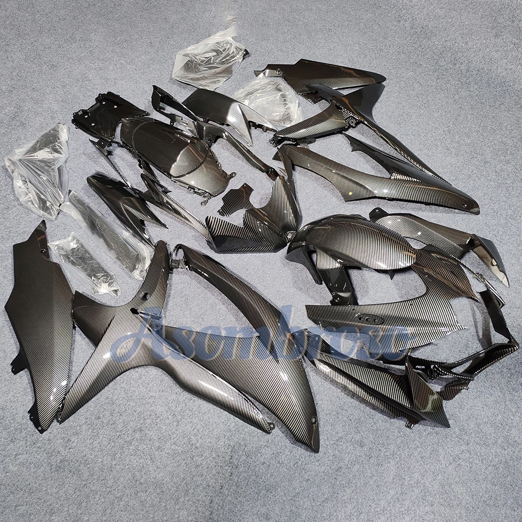 Hot Carbon Fibre ABS Full Fairings kit fit For GSXR 600 750 2008 2009 K8 GSXR600 GSXR750 08 09 10 Grey black Body Fairing set