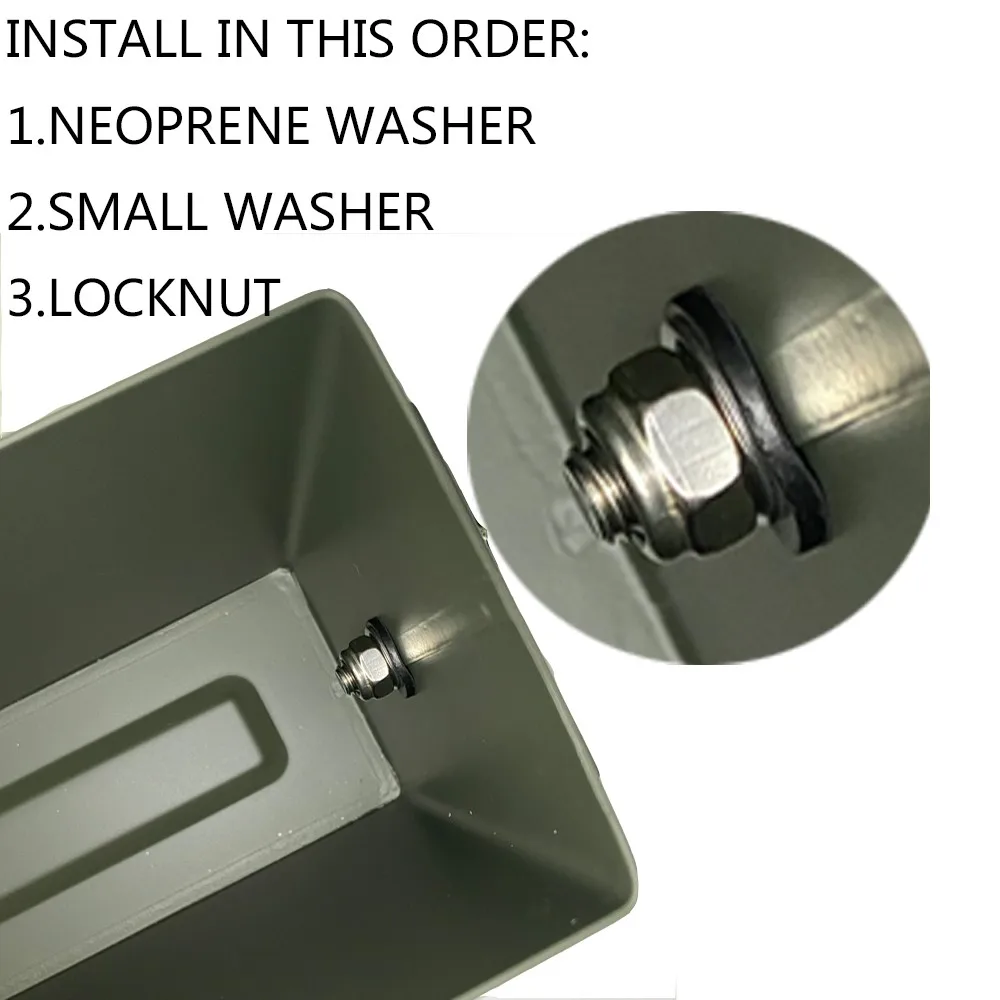 Munition kann Box Lock Hardware Kit Stahl für 50 Cal Fat 50 30 Cal Metall Munition Fall Lock Hardware Schrauben Sets für Geld Bullet Safe Box – Detail 5
