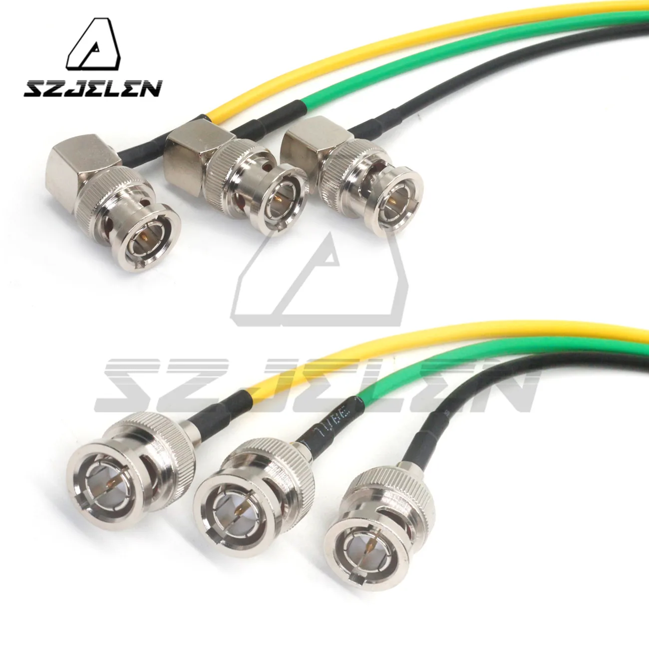 BNC to BNC, 75 Ω HD-SDI Ultra Soft SDI for Cameras, Monitors SDI Video Cable, RF Coaxial Cable, Yellow Green Black Color Scheme