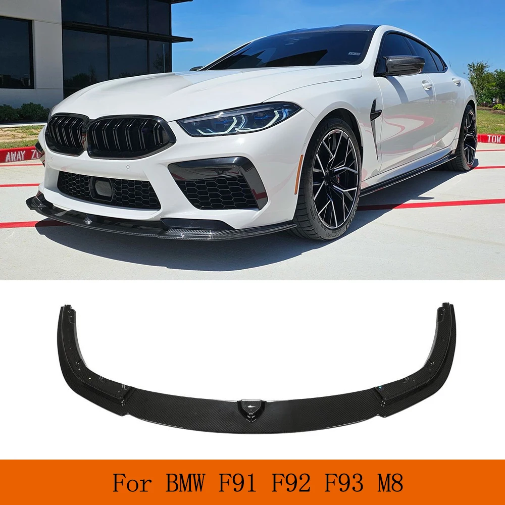 

Dry Carbon Fiber Car Front Bumper Lip For BMW 8 Series F91 F92 F93 M8 Front Bumper Lip Spoiler Wide Body Kit Lip Chin Spoiler