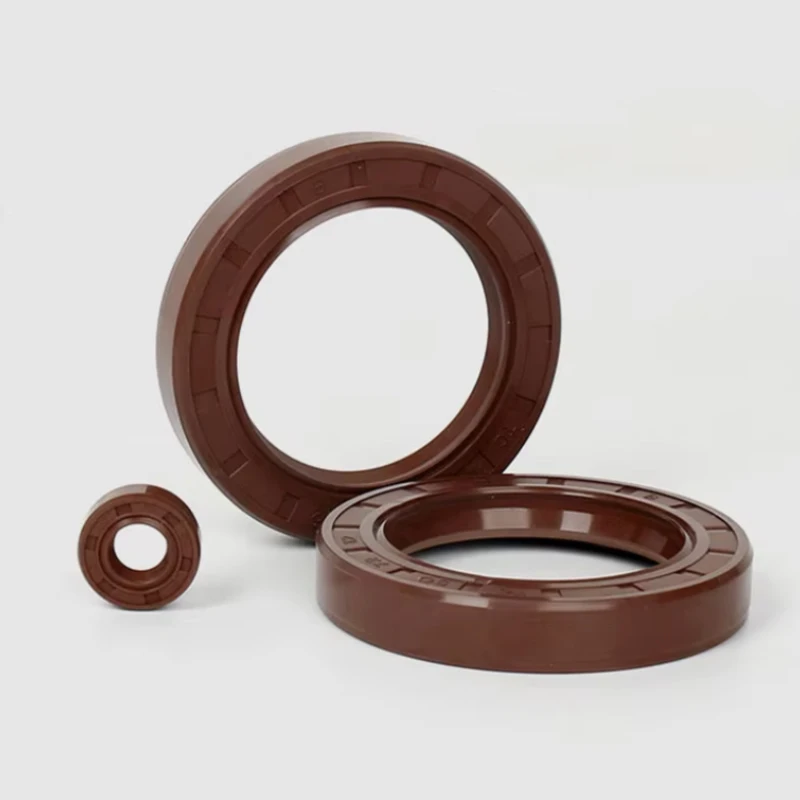1-5Pcs ID105/110/115mm TC/FB/TG4 Brown FKM Frame Oil Seal OD120/125-165mm Thickness 10-16mm Fluororubber Hydraulic Spring Gasket