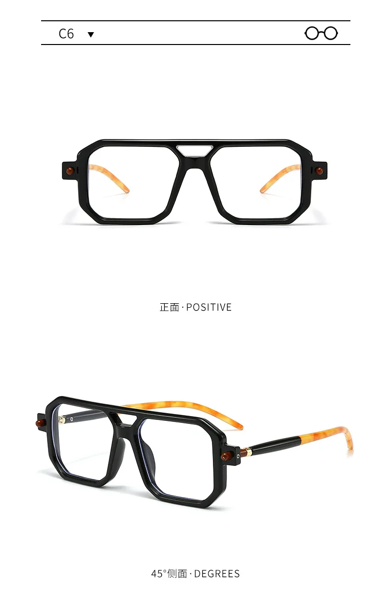 Polygon-Sonnenbrille, rechteckig, modisch, beliebt, für Damen und Herren, quadratische Sonnenbrille für Damen und Herren, Sommer-Reisebrille – Detail 14