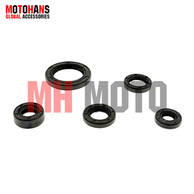 OIL SEAL SET 5PCS/SET ACCESSORIES FOR SUZUKI GN125 GS125 15*25*5 27*40*6 12*22*9 16*24*5 10*20*5