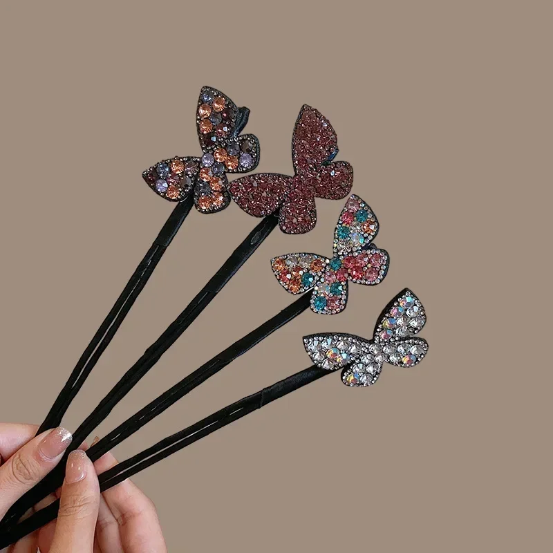 Korean Butterfly Hair Bun Maker Women DIY Hair Braider Tool Hairpins Twist Hair Clips Girls Styling Tools Accessories Black 2025