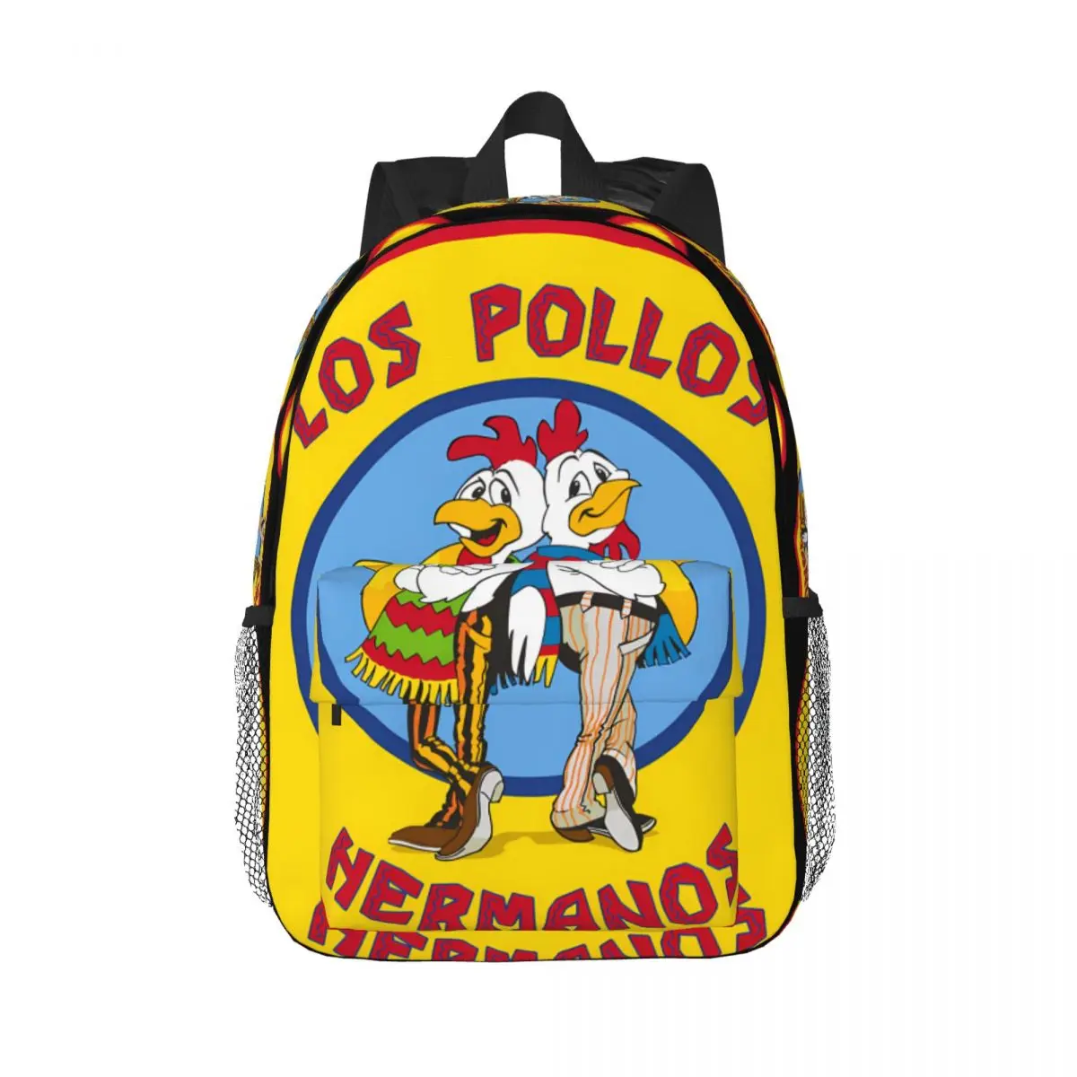 

Breaking Bad Los Pollos Hermanos Backpack Middle High College School Student Bookbag