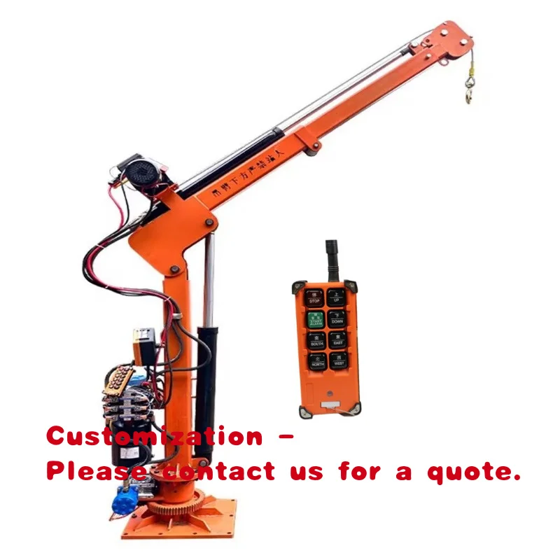 custom.Mobile Hydraulic Crane Simple Rotation with Truck Loading and Unloading Cantilever Lifting and Lowering Hoist Frame