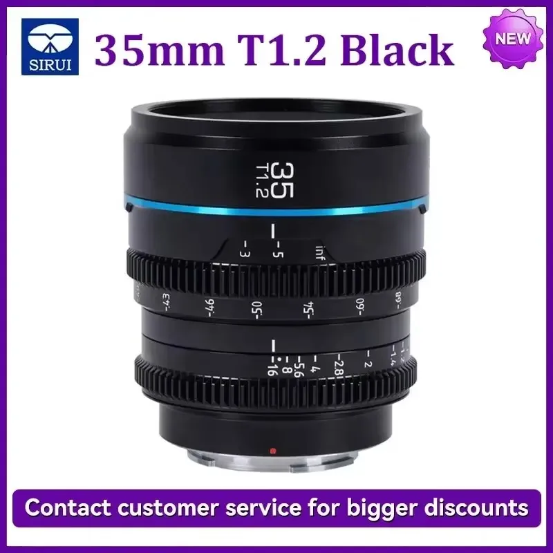 Lente de Cinema SIRUI NightWalker 24mm 35mm 55mm 16mm T1.2 S35