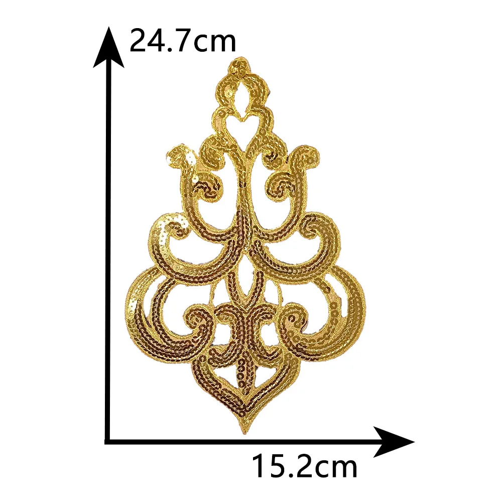 Embroidery Hot melt adhesive ironing Sequin pattern hollow out DIY Sewable repair decorate collocation clothing clothes patches