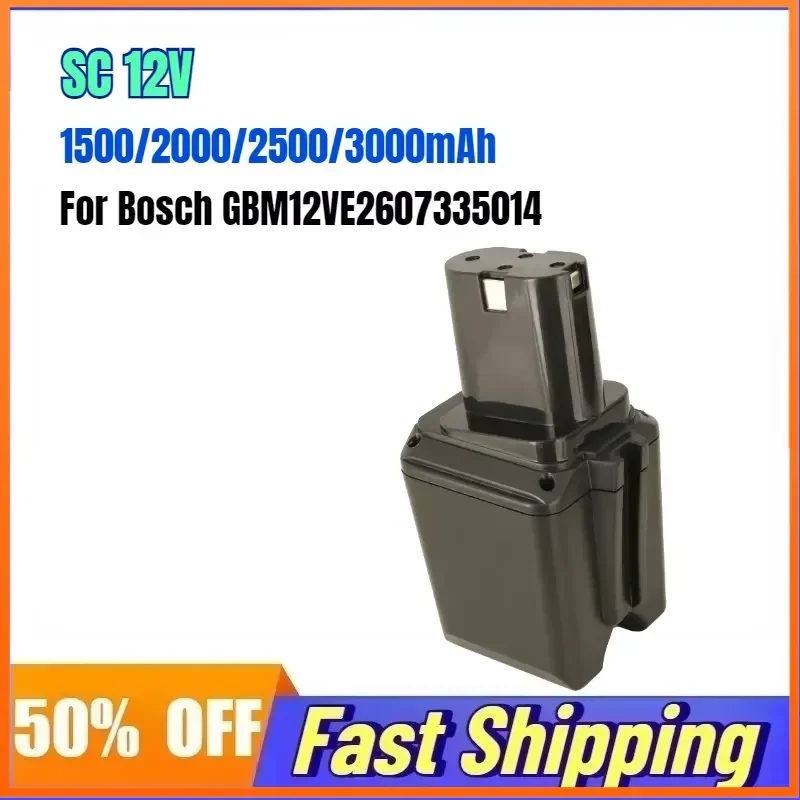 

SC 12V 3000mAh Rechargeable Battery for Bosch GBM12VE2607335014 Electric Drill Impact Drill Electric Drill Lithium Battery