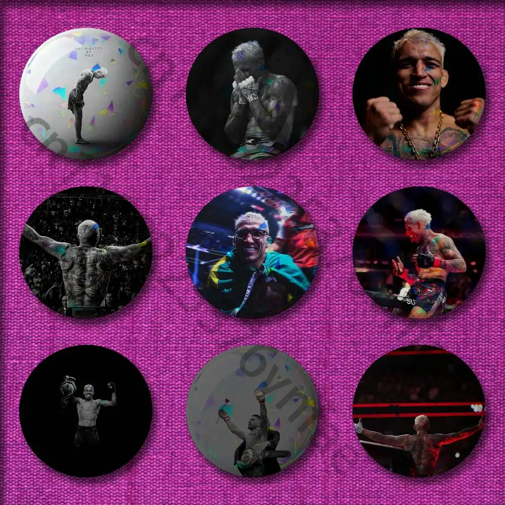 

Brazil Brazilian C-Charles Oliveira Badges 32mm 25mm 44mm 75mm 58mm Round Pin Brooch Hat Cap Souvenir Cosplay Gift Decorations