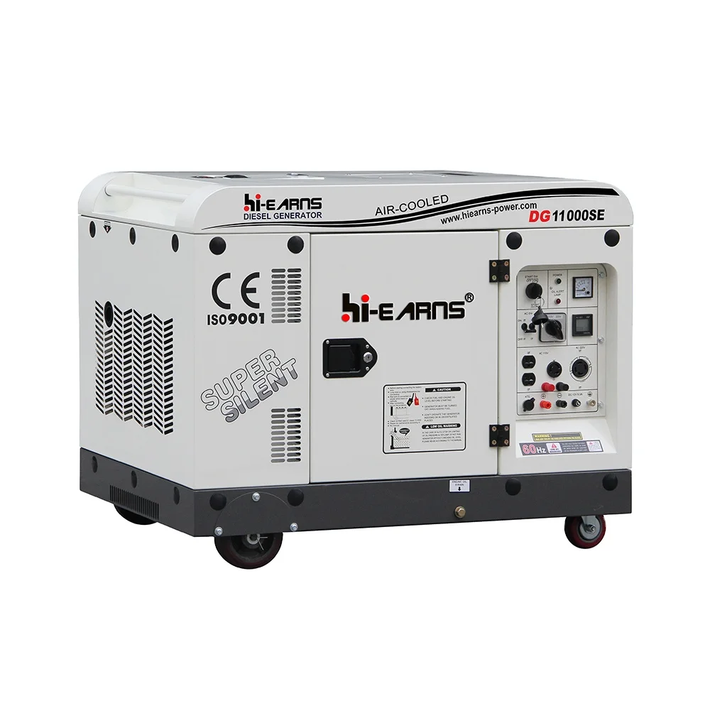 

Chinese brand Hiearns 6KW 8KW 10KVA movable silent die·sel generator