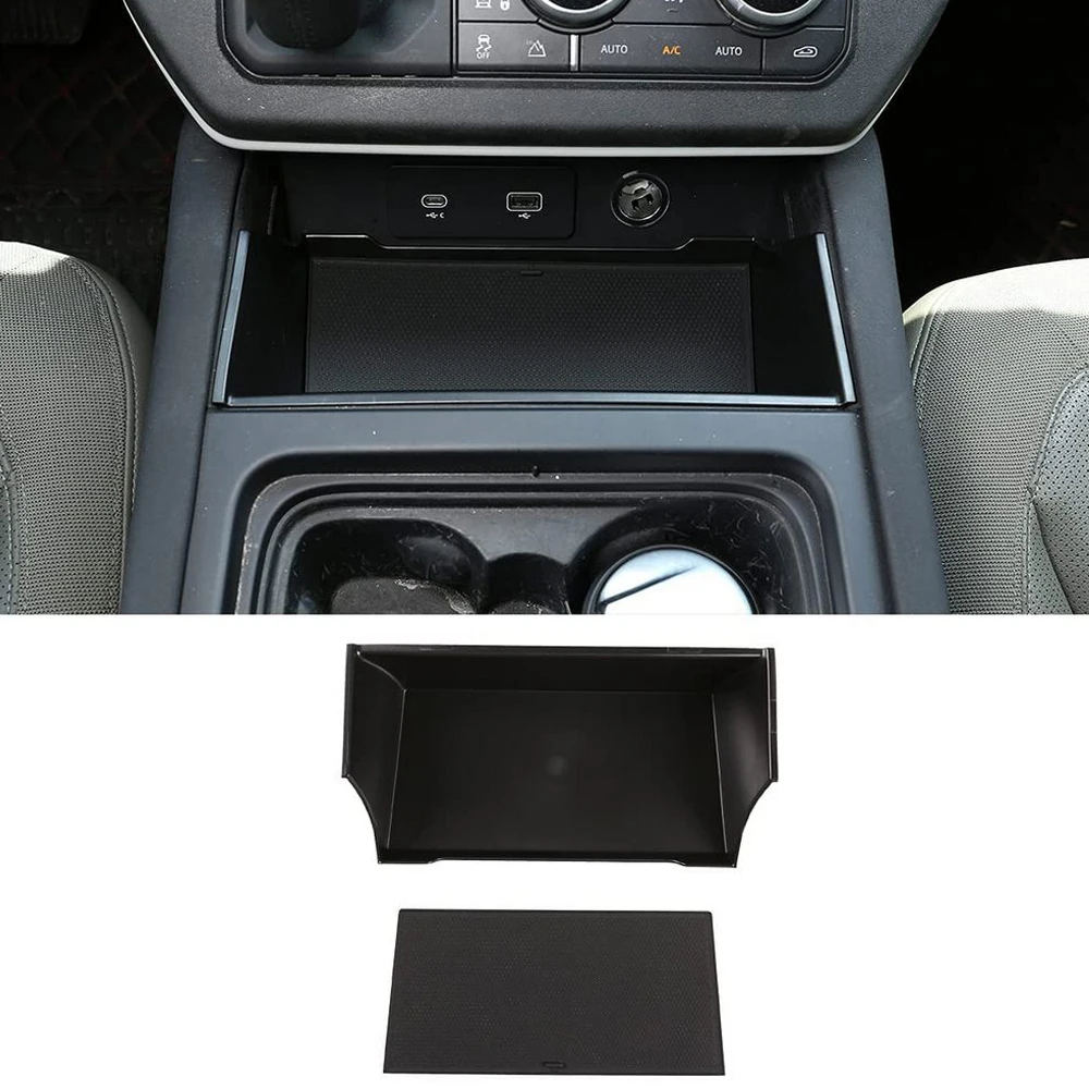 Caja de almacenamiento Central para coche, compartimento de almacenamiento con reposabrazos para Land Rover Defender 110 2020-2021, bandeja para teléfono, accesorios para automóvil