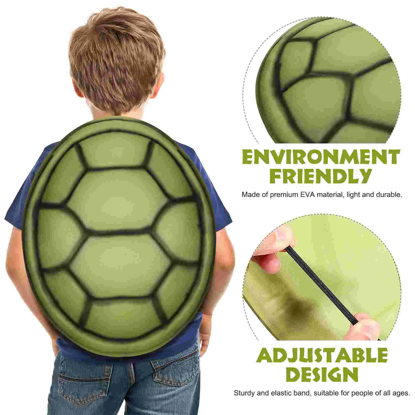 2 Pcs Eva Turtle Shell for Kids Wearable Costumes Halloween Tortoise Shells Toys Turtles Props Ocean Cosplay