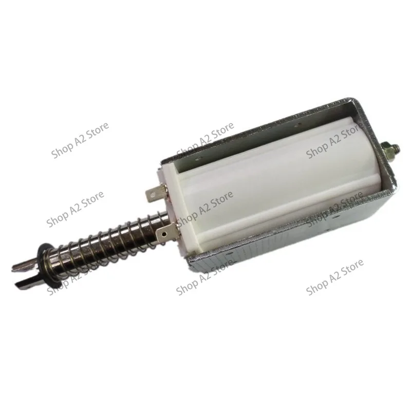 60mm Long Stroke Push-Pull Electromagnet 15kg Force, AC/DC 24V 220V Micro Linear Solenoid Actuator with Spring Return