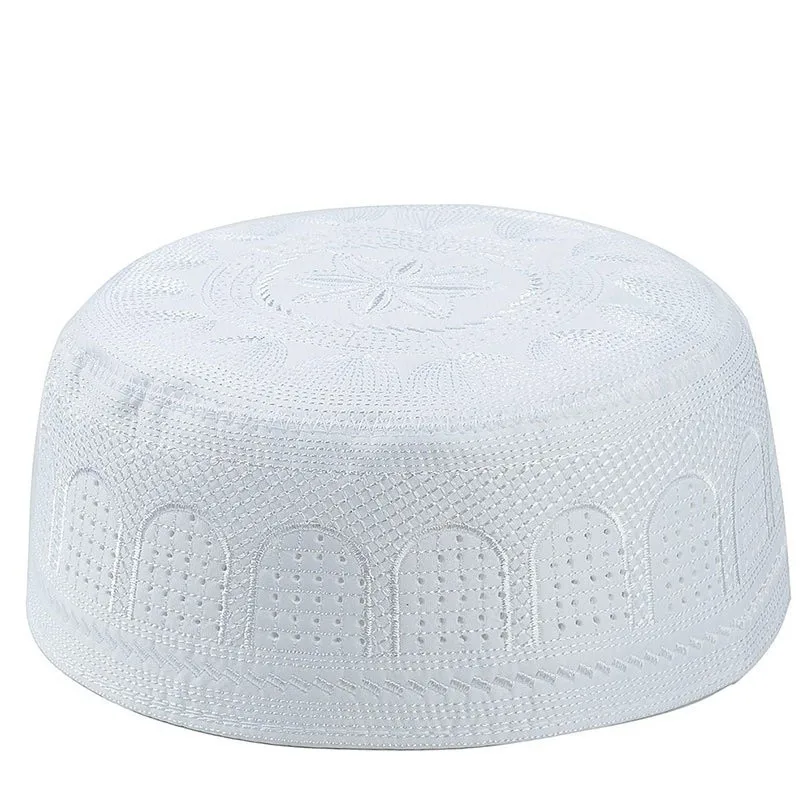 Casquettes de prière musulmanes pour hommes, chapeau de loisirs brodé, turban d'Arabie saoudite, chapeau islamique, écharpe de sauna