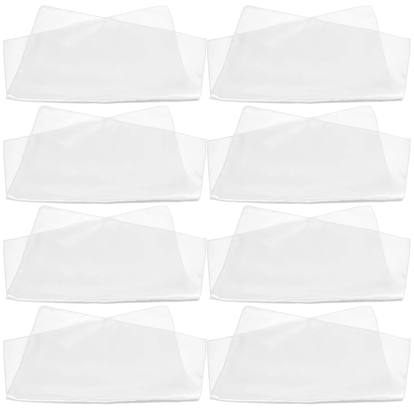 

8Pcs Satin Napkins Cloth Dinner Soft Washable Table Napkins for Party Festival Wedding Use Reusable Fabric Cloth Napkin