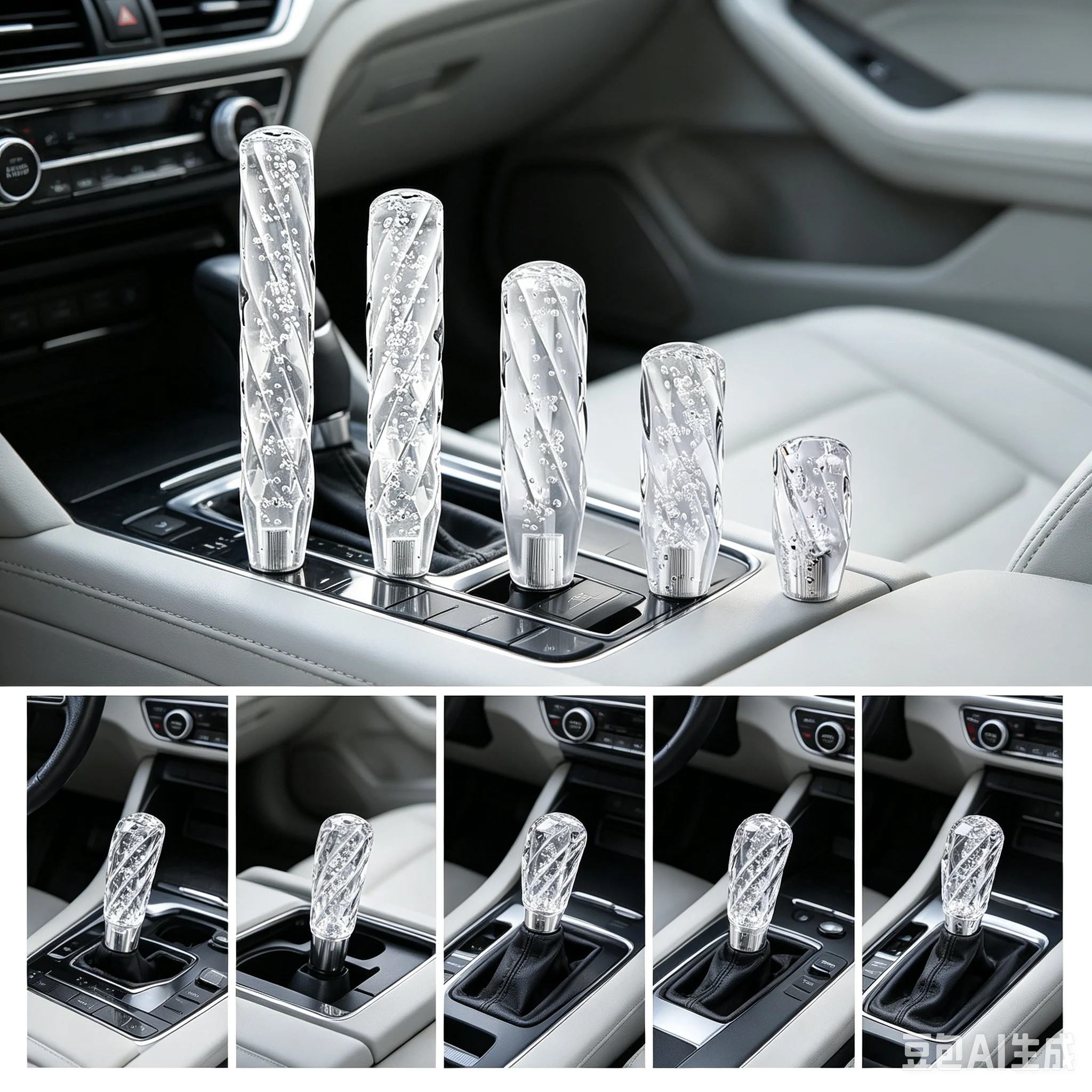 10/15/20cm Car Shift Knob Crystal Transparent Gear Shift Knob Car Modification Universal Manual Automatic Shift Knob
