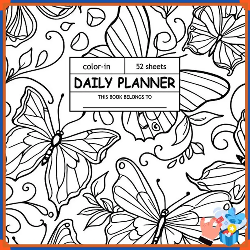 Compacto 2025 Popular Novo Produto de Venda Quente Popular 52 Folhas Color-In Notebook Flor Coloring Notebook B