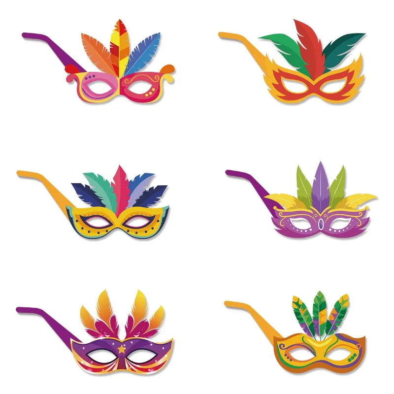 2024 New Carnival Decorative Paper Glasses Mexico Carnival Party Party Funny Dressing Supplies Carnaval Mask Party Supplies