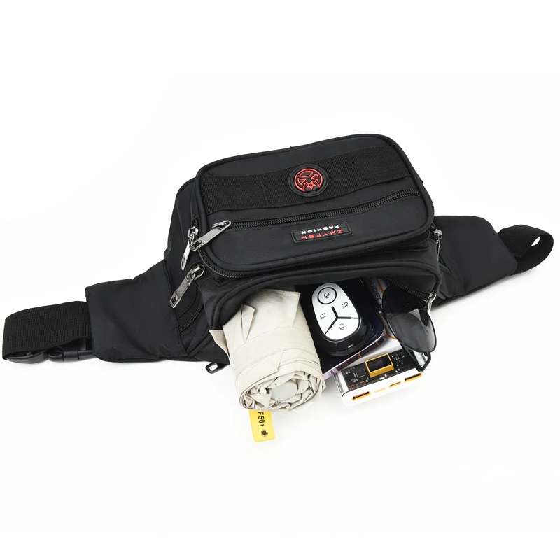 Unisex Multifunktionale Hüfttasche Große Kapazität Wasserdicht Oxford Business Pack Trendige Umhängetasche Brusttasche für Reisen Arbeit – Detail 14