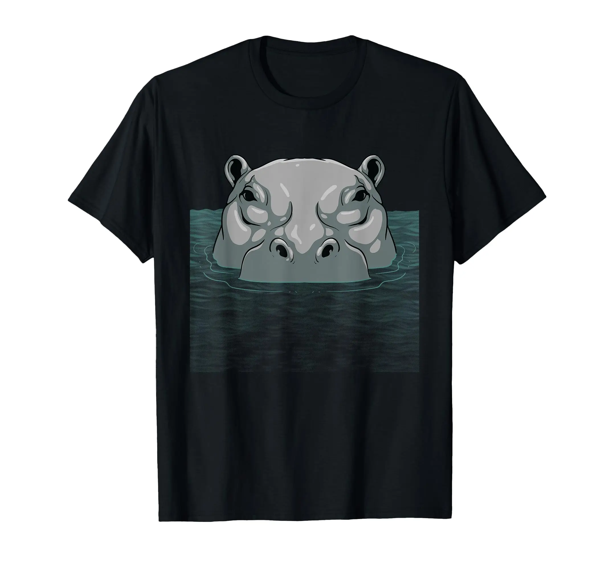 Cool Hippopotamus Lovers Zoo Safari Classic Logo T Shirt and Stickers, Unisex Adult T Shirt Collection