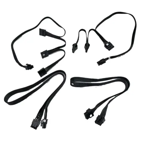 Câble d'alimentation pour processeur d'ordinateur GPU 8 broches 6 broches 3 ports SATA IDE Molex HDD pour Module Silver Stone DA1000R GOLD