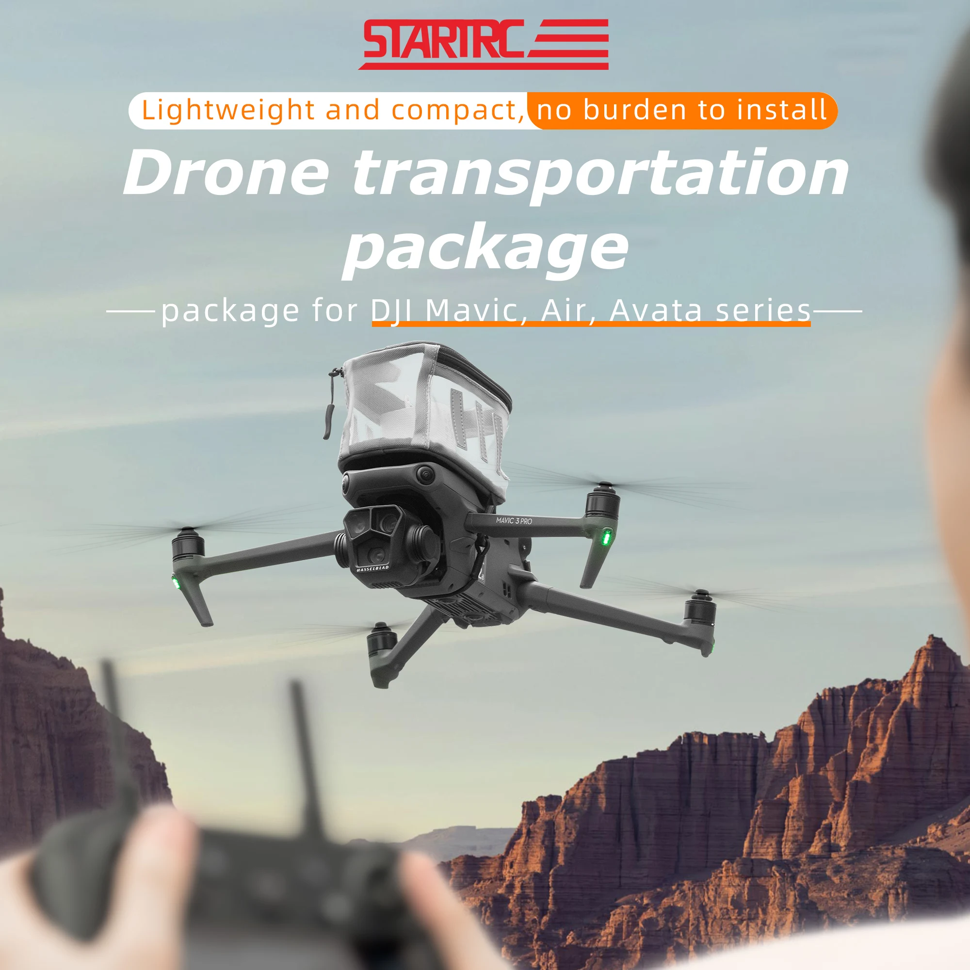 Drone Air Delivery Bag for DJI Avata 2/Mavic 3 Pro/Air 3/2S Accessories Universal Transportation Package Lightweight Bag