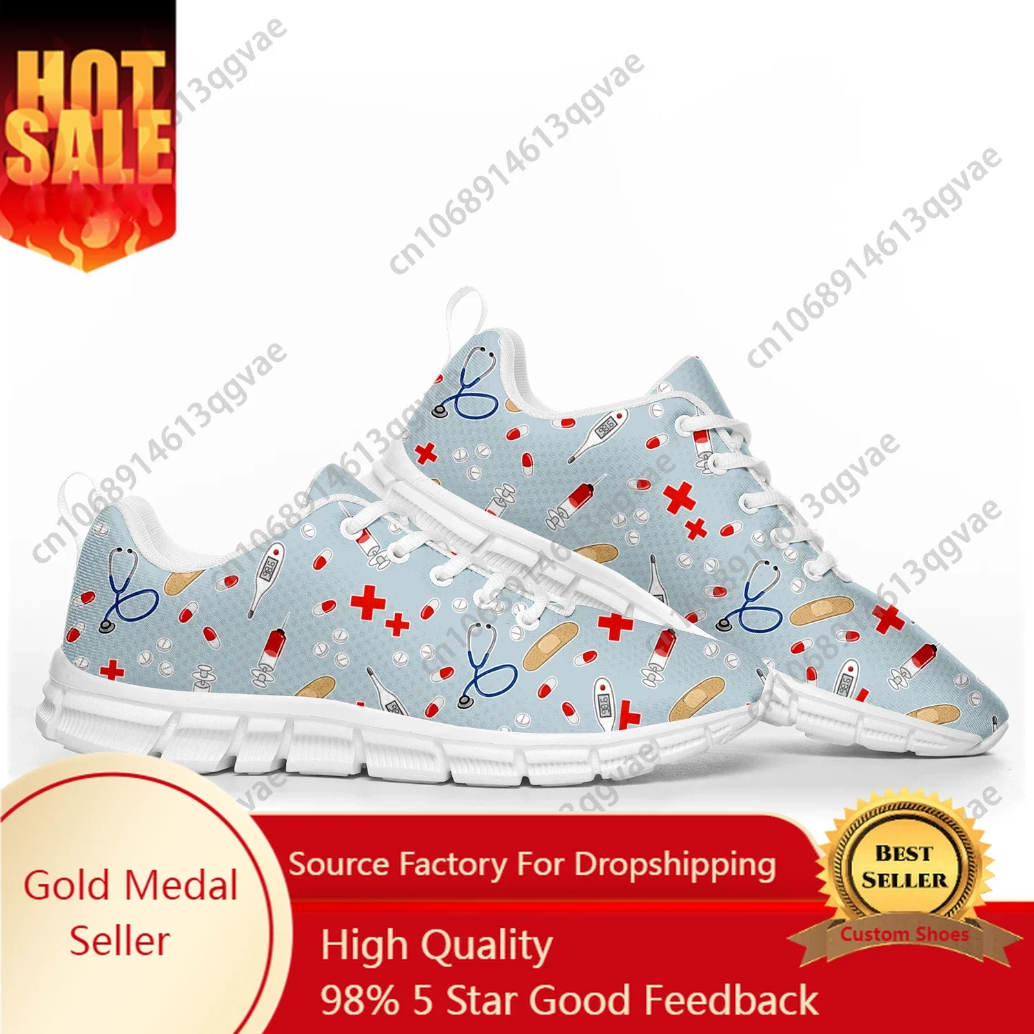 

Hospital Nurse Heart Pop Sports Shoes Mens Womens Teenager Kids Children Sneakers Casual Custom High Quality Couple Shoes White