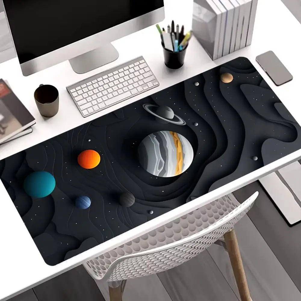 

Starry planet Mouse Pad Extended Pads Large Gaming Non-slip Desk Accessory Aesthetic Mousepads Laptop Tablet Mat Mini PC Playmat
