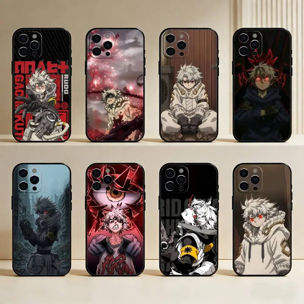 

G-Gachiakuta Anime Rudo Phone Case For iPhone17,16,15,14,13,12 Plus,Max Soft Silicone Black Cover