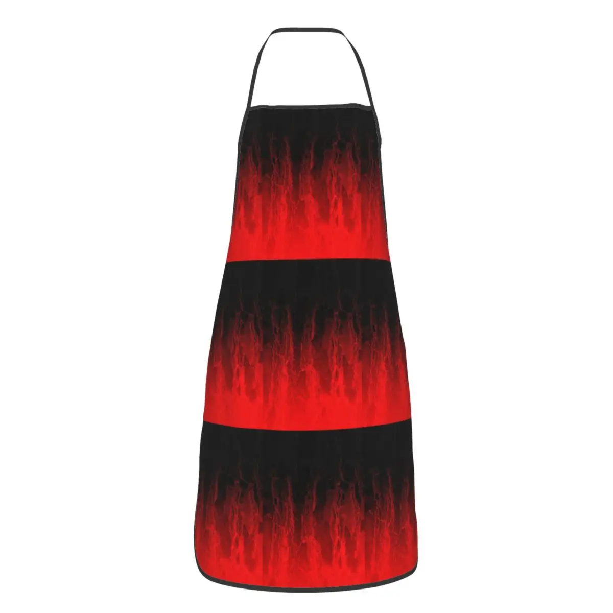 Red Fire Flame Aprons Chef Cooking Tablier Sleeveless Bib Kitchen Cleaning Pinafore for Women Men Painting