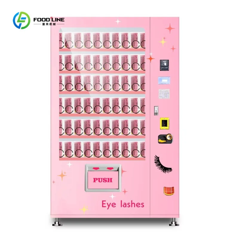 America Hot Selling Women Girls Pink Eye Lashes Vending Machine for False Lashes