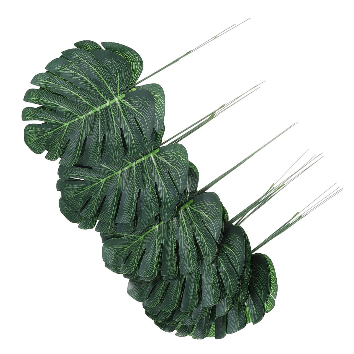 

40pcs Monstera Leaf Faux Simulation Leaves Plant Tropical Decoration Home Artificial Tropical Leaves Office Gallery Use